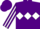 Silk - Purple, white diamond hoop, white stripe on sleeves