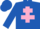 Silk - royal blue, pink cross of lorraine