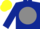 Silk - DARK BLUE, grey disc, yellow cap