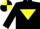 Silk - Black, yellow inverted triangle, quartered cap