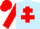 Silk - Light Blue, Red Cross of Lorraine, sleeves and cap