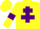 Silk - Yellow, purple cross of lorraine and armlets