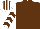 Silk - Brown, white sleeves, brown chevrons, white & brown striped cap