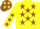 Silk - Yellow, brown stars