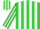 Silk - Lime green, white stripes, 'b' on back