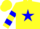 Silk - Yellow, blue star, blue bars on sleeves, yellow cap