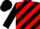Silk - Black, red diagonal stripes, black cap
