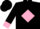 Silk - Black, pink 'lizzo' in diamond frame, pink cuffs