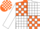 Silk - Orange and white quarters, orange and white blocks on sleeves
