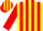 Silk - Yellow, red braces and 'mt', red stripes on sleeves