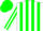 Silk - White body, green striped, white arms, green striped, green cap