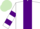 Silk - White, purple stripe, hooped sleeves, light green cap