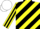 Silk - Yellow and Black diagonal stripes, yellow and black stripes sleeves, White cap