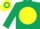 Silk - Dark Green, Yellow disc, hooped cap