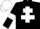 Silk - black, white cross of lorraine, black sleeves, white armlets, white cap