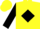 Silk - Yellow body, black diamond, black arms, yellow cap