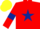 Silk - Red, Dark Blue star and armlets, Yellow cap