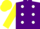 Silk - Purple, white spots, yellow sleeves & cap