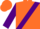 Silk - Orange, tangerine and purple sash, purple sleeves, orange cap