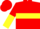 Silk - Red Body, Yellow hoop, Red Arms, Yellow Halved, Red Cap