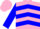 Silk - pink and blue chevrons, blue sleeves, pink cap