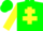 Silk - Green body, yellow cross of lorraine, yellow arms, green cap