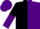 Silk - black and purple halved horizontally, black and purple halved sleeves, purple cap