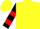 Silk - Yellow, black 'rps' and red bars on sleeves