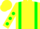 Silk - Yellow, green braces, green dots on sleeves