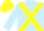 Silk - Light blue, yellow cross sashes, yellow cap