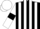 Silk - Black and white stripes, white sleeves, black armlets, white cap