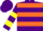 Silk - Purple, orange hoops, yellow hoops on sleeves