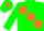 Silk - Green body, orange large spots, green arms, green cap, orange star