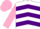 Silk - White, purple chevrons, pink sleeves and cap