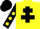Silk - Yellow, Black Cross of Lorraine, Black sleeves, Yellow spots, Black cap