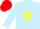 Silk - Light Blue, Yellow star, Red cap