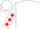 Silk - White, red 'dwb' on back, red stars on sleeves