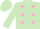 Silk - LIGHT GREEN, pink spots, light green cap