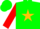Silk - Green, gold star, red 'ng' on back, red sleeves