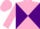 Silk - Pink and purple diagonal quarters, pink cap
