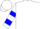 Silk - White, blue square, blue bars on sleeves