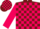 Silk - Burgundy, hot pink blocks, hot pink sleeves