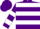 Silk - Purple, white 'g', white hoops, white bars on sleeves