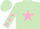 Silk - Light green, pink star, pink stars on sleeves, light green cap