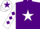 Silk - Purple, white star, white sleeves, purple diamonds, white cap, purple star