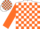 Silk - White, orange blocks, orange t, orange sleeves, white band