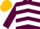Silk - Maroon, gold 'w', white chevrons on gold and maroon opposing sleeves, gold cap