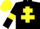 Silk - Black, Yellow Cross of Lorraine, armlets and cap