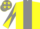 Silk - Yellow, grey stripe, diabolo on sleeves, grey cap, yellow stars