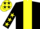 Silk - Black, yellow stripe, black sleeves, yellow stars and cap